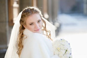 Bride and flowers