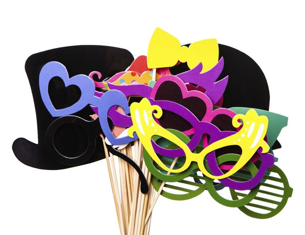 Photobooth Birthday and Party Set - glasses, hats, crowns, masks, lips, mustaches
