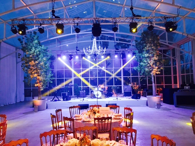 The stage is set for The Talent wedding band in Marrakech