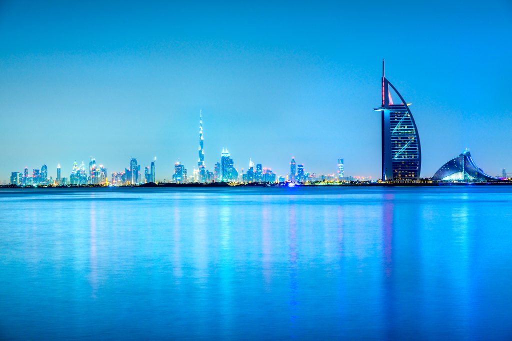 Burj Al Arab Hotel with Dubai Skyline, Dubai